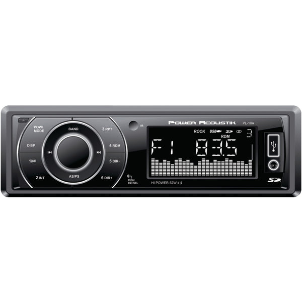 Power Acoustik Single-din In-dash Mechless Receiver With Detachable Face