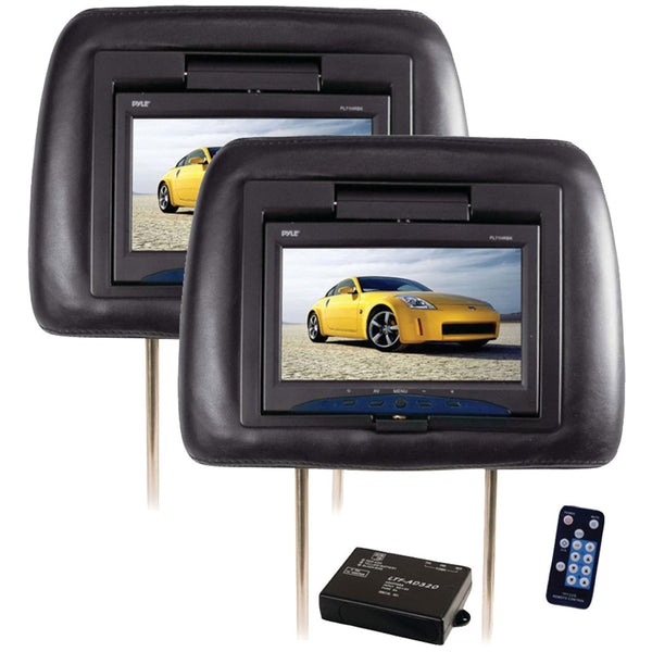 Pyle 7&#34; Adjustable Headrest Monitors With Ir Transmitter