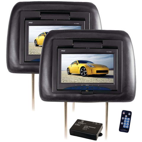 Pyle 7&#34; Adjustable Headrest Monitors With Ir Transmitter