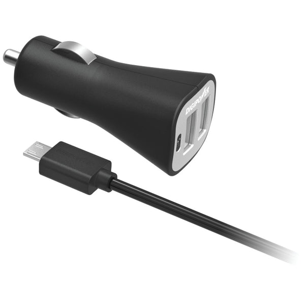 Digipower Instasense 2.4-amp Dual-port Usb Car Charger With 4.9ft Micro Cable