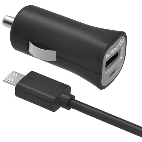 Digipower Instasense 2.4-amp Single-port Usb Car Charger With 4.9ft Micro Cable