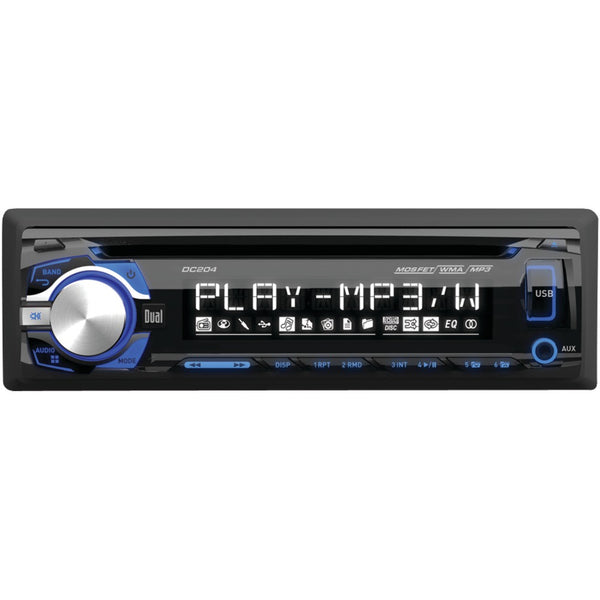 Dual Single-din In-dash Cd Receiver With 3.7&#34; Wide Lcd Panel