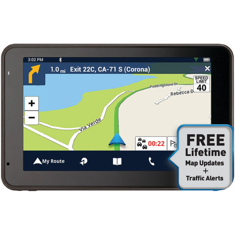 Magellan Roadmate 5465t-lmb 5&#34; Gps Device With Bluetooth & Free Lifetime Map & Traffic Updates